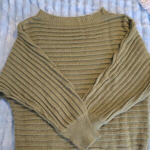 Olive Ribbed Women's Sweater